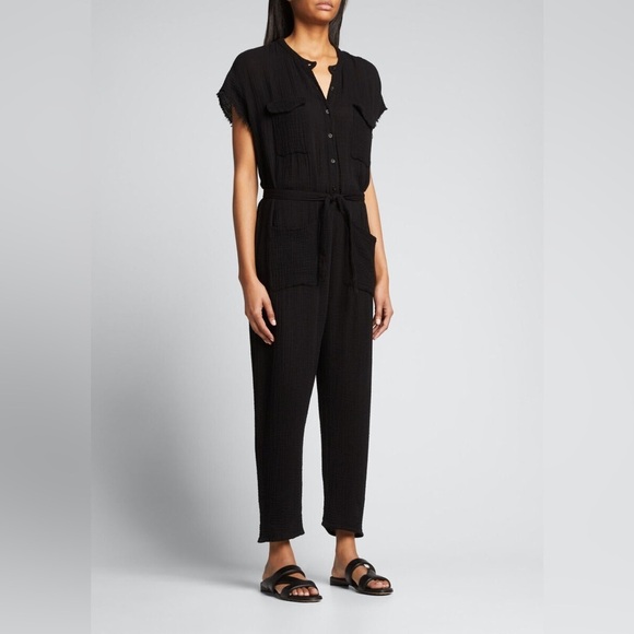 Monrow Gauze Relaxed Jumpsuit - Picture 1 of 10